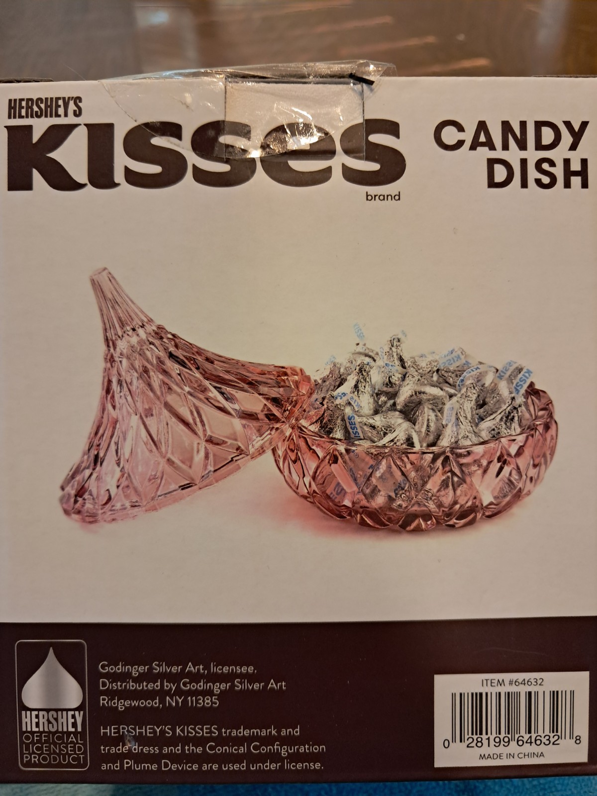 Glass Hershey Kiss Candy Dish – A Sweet and Stylish Delight Medium Blush