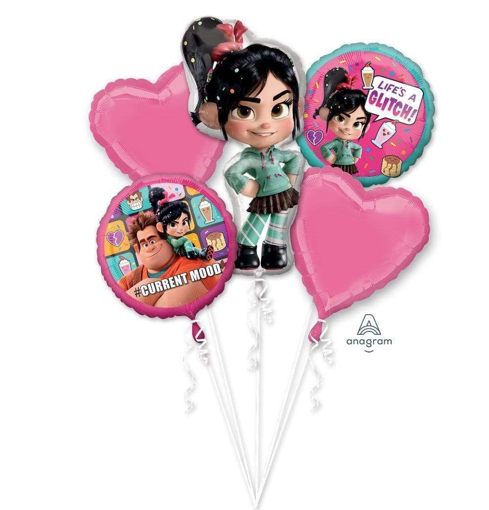 Wreck It Ralph Balloon Bouquet 5pc -NEW!!