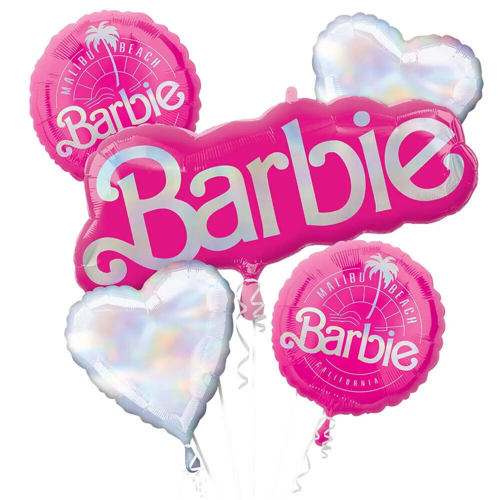 Barbie Bouquet 5 Piece Foil Mylar Balloon – Party Supplies Decorations