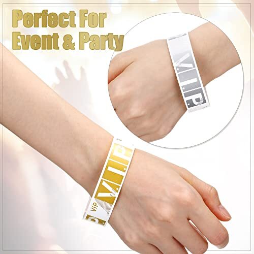 400 Pcs VIP Paper Wristbands Waterproof Bracelets for Concerts Events Festivals