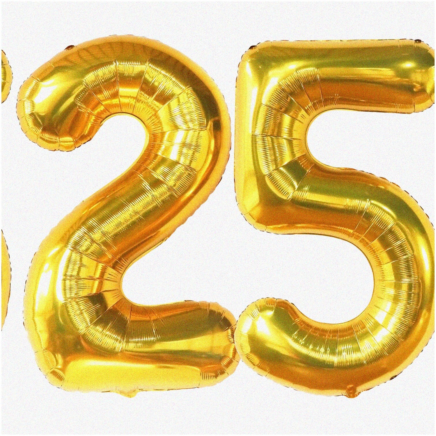 25 Number Gold Balloon Set for Celebrations