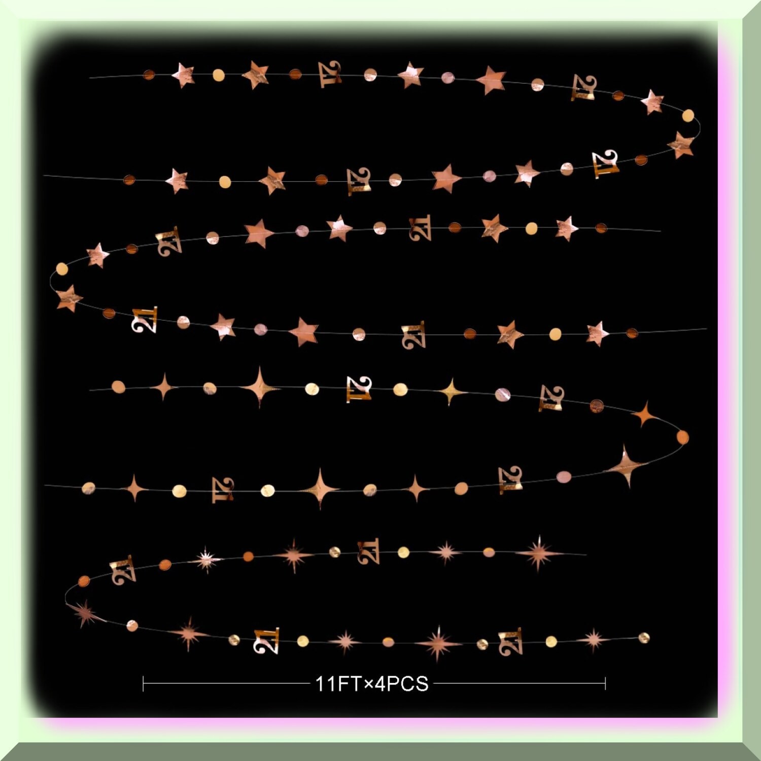 Rose Gold Celebration Kit with Dot Garland and Stream