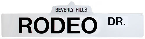 White Rodeo Dr. Street Sign – 3063