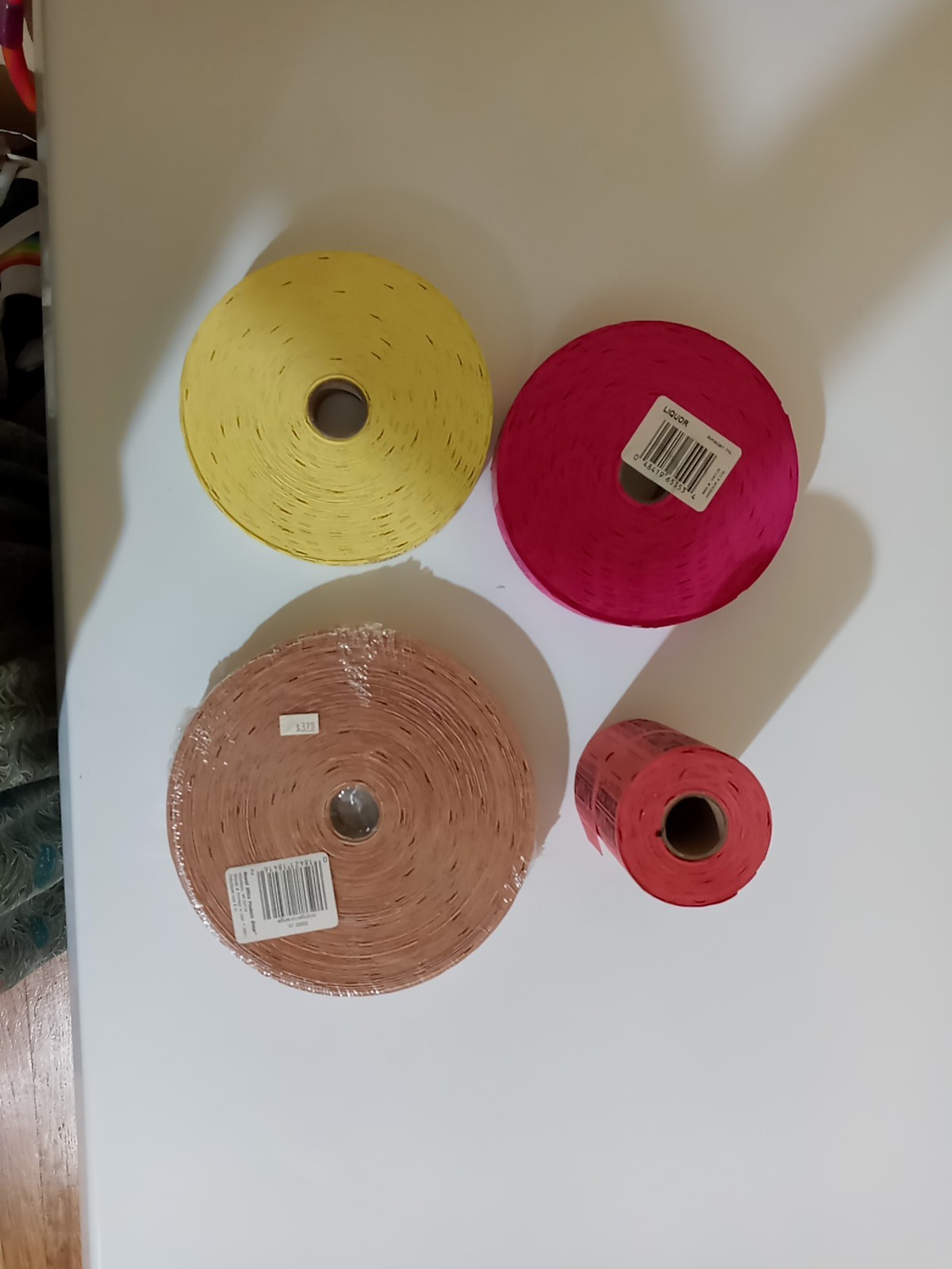 Lot of Raffle Tickets rolls ephemera, party, mixed types and colors crafts
