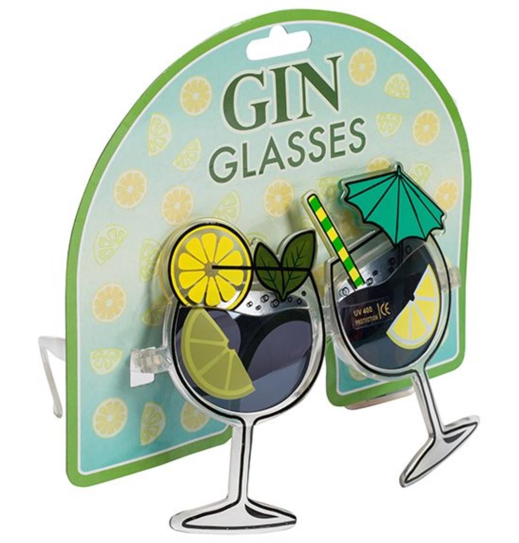 GIN DRINK MARGARITA Party Mardi Luau Tropical Umbrella Shades Beach Sunglasses