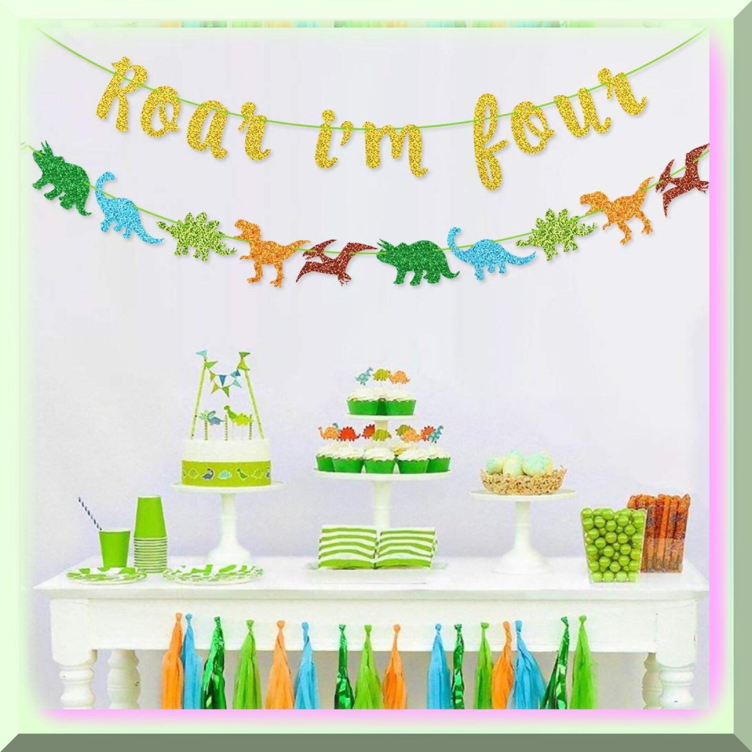 Dinosaur Birthday Banner for Kids’ Party Decor