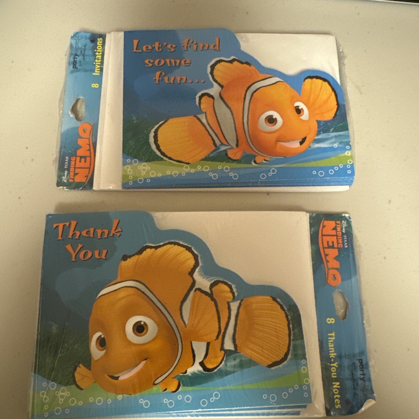 Disney Pixar Finding Nemo Thank You Notes 2 Packs of 8 each