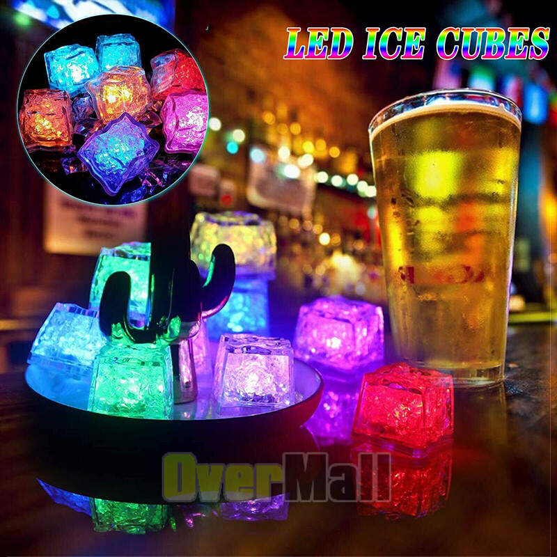 4-120x Light Up Ice Cube for Drinks Multi-Color LED Ice Cubes for Ice Cube Light