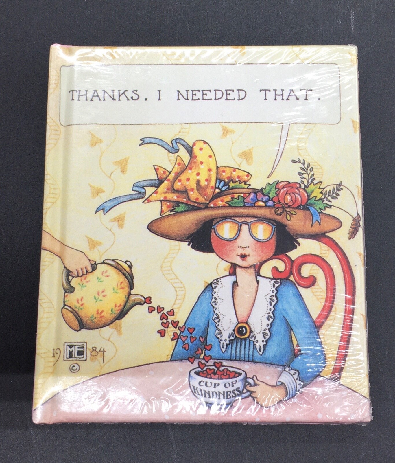 Mary Engelbreit lot 6 items lapel pin mini book notepad greeting card small box