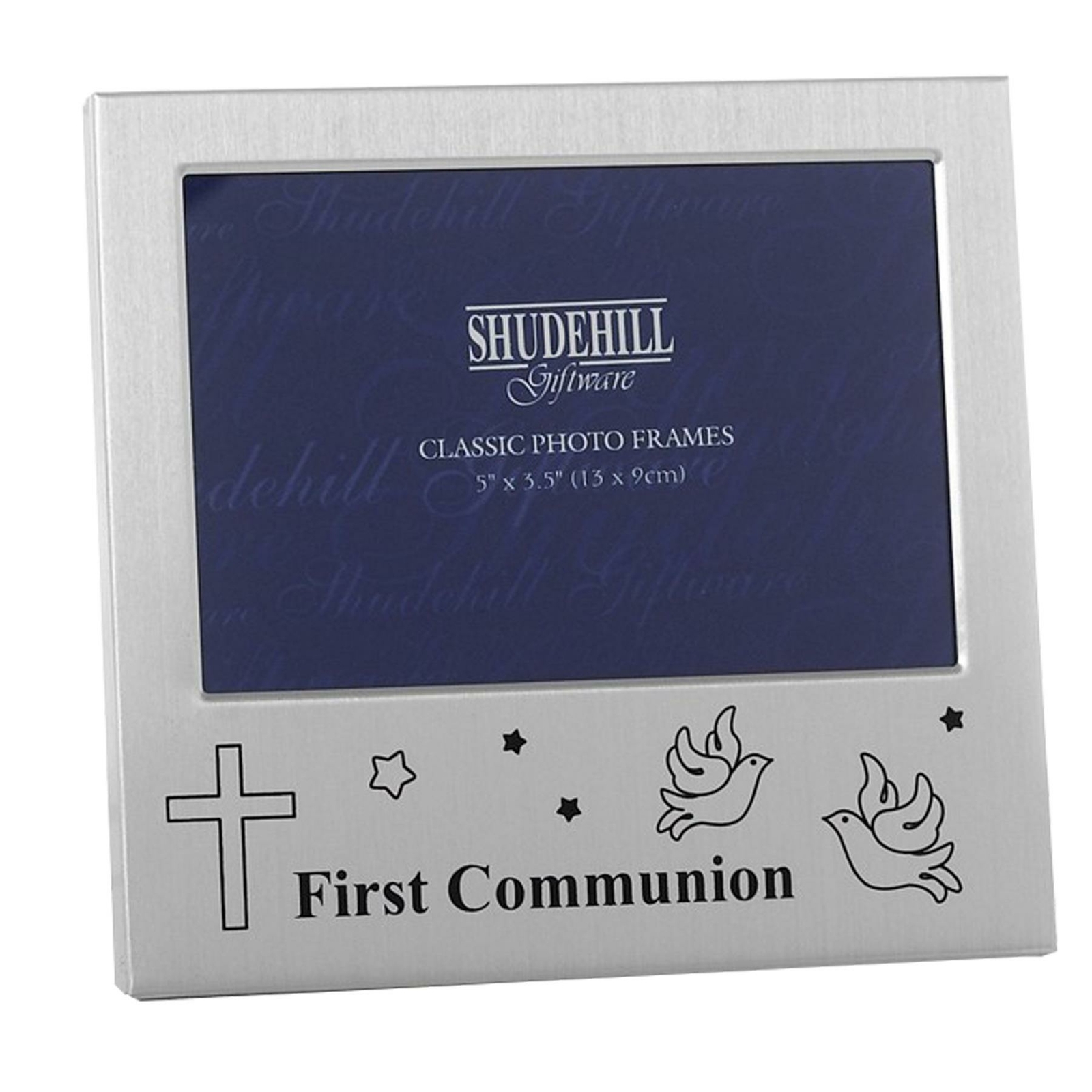First Communion Photo Frame Silver with Black Wording 5′ x 3.5′