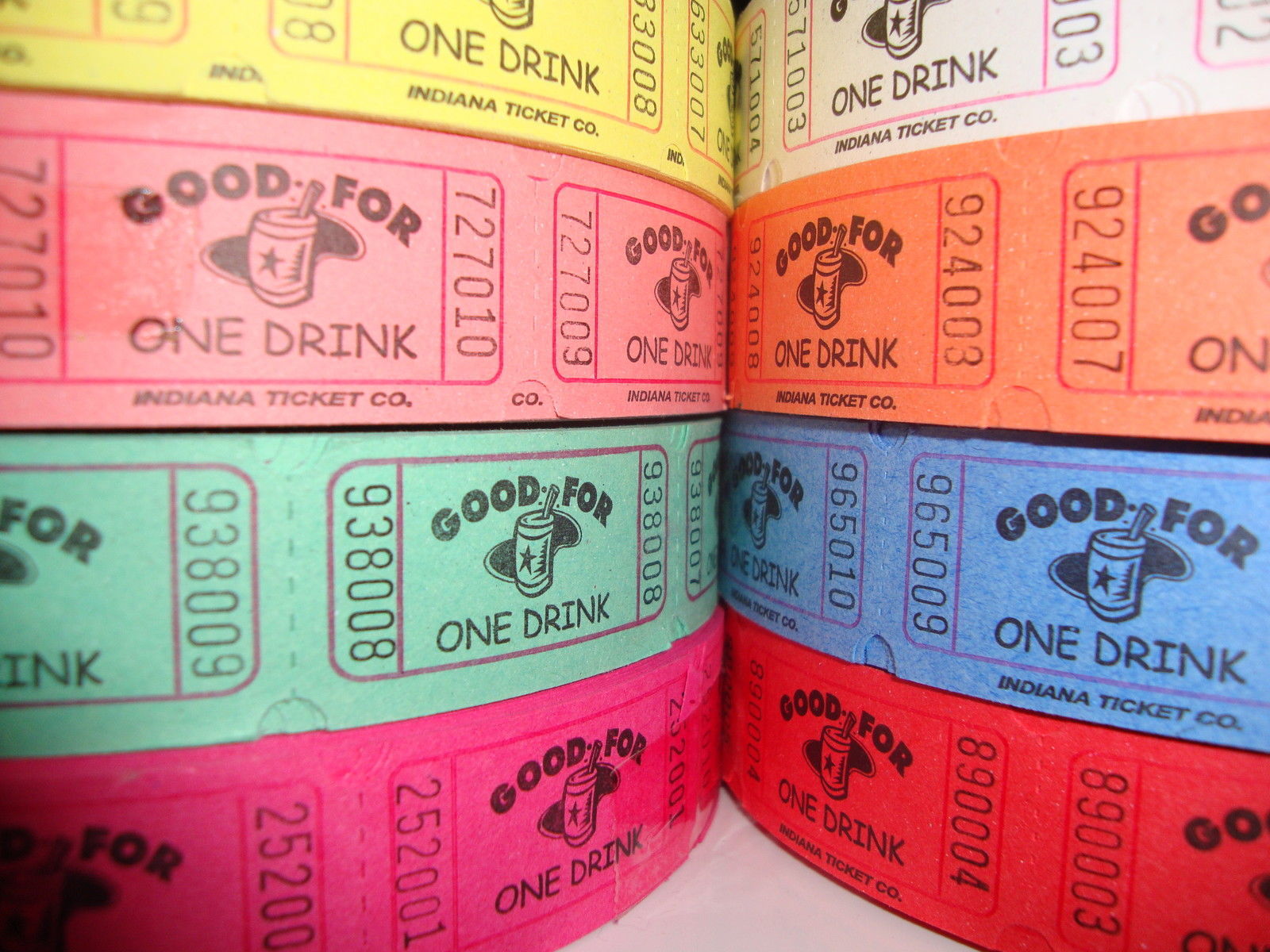 Single Roll Event Party Carnival Tickets – Assorted Designs & Colors