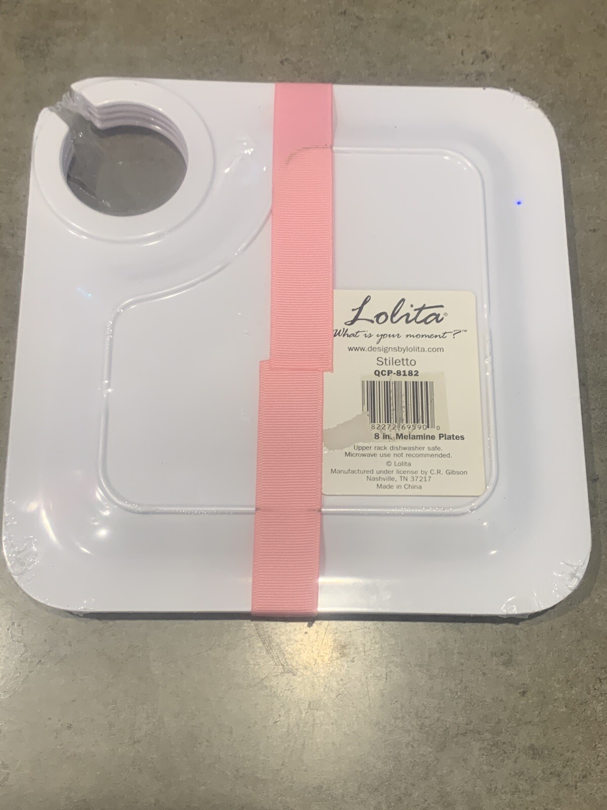 NEW Lolita Love My Party Plates 8” Decisions Shoes w/ Drink Holder Plates