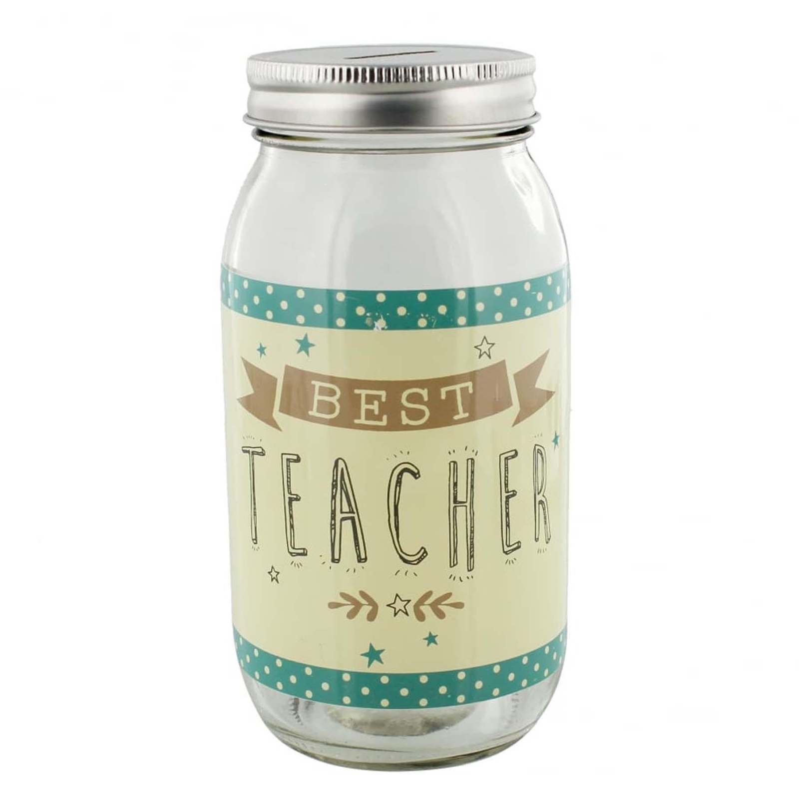 Best Teacher Glass Jar Money Bank – Love Life Collection