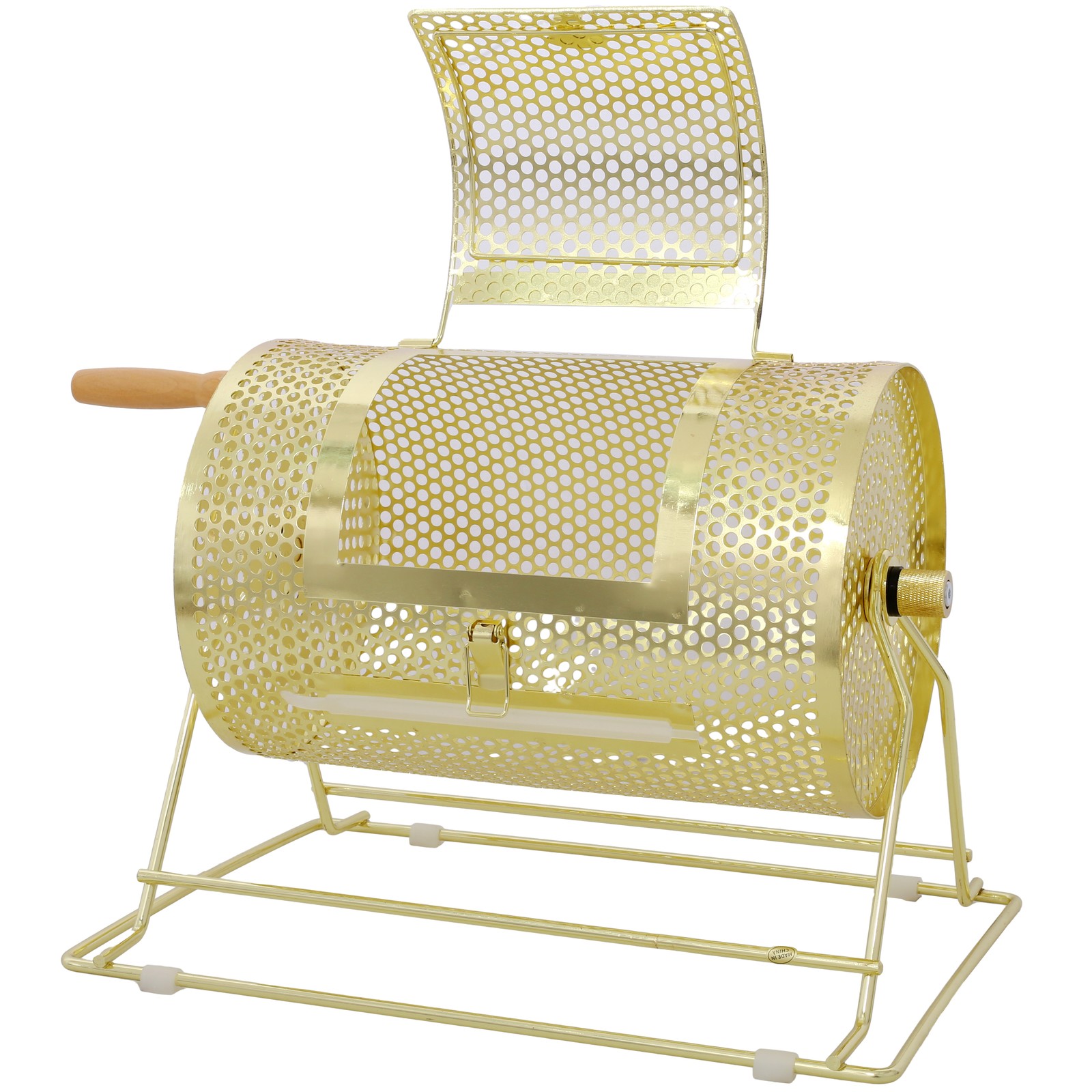 Raffle Ticket Spinner Drum 12″ x 8″ Brass Plated Holds 2500 Tickets