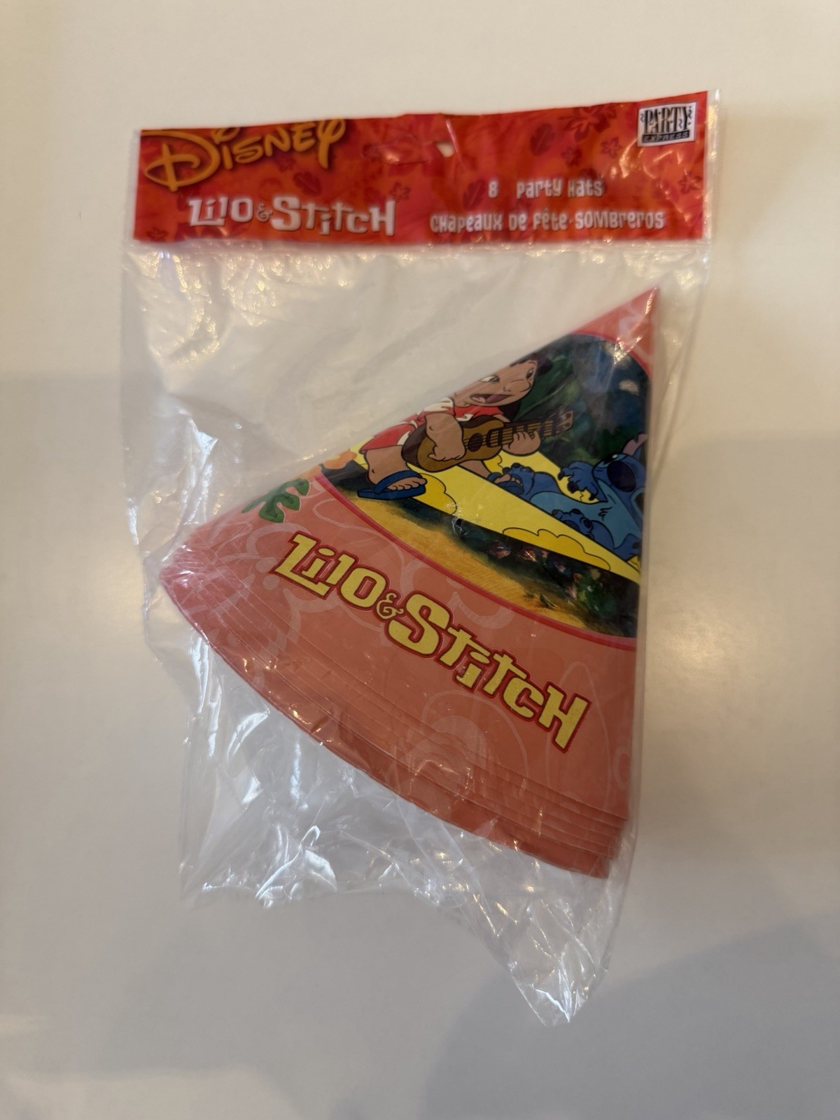 Y2K Original Lilo And Stitch birthday Party Hats New! 2 Packs (16 Total)