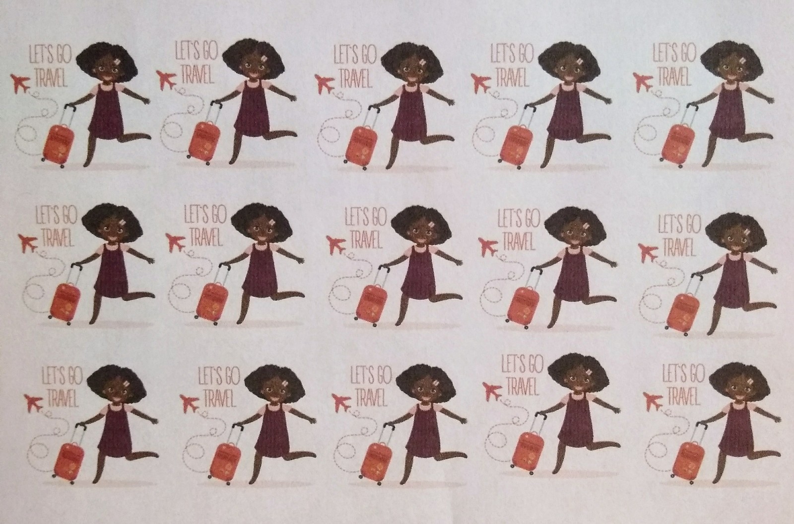 15 African American Female Travel stickers for planners and scrapbooking