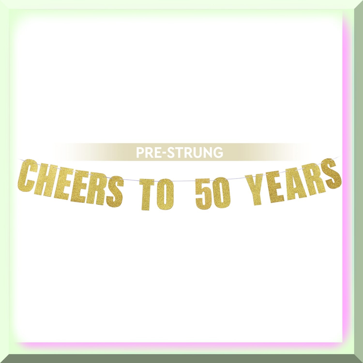 50 Years Over the Hill Birthday Banner