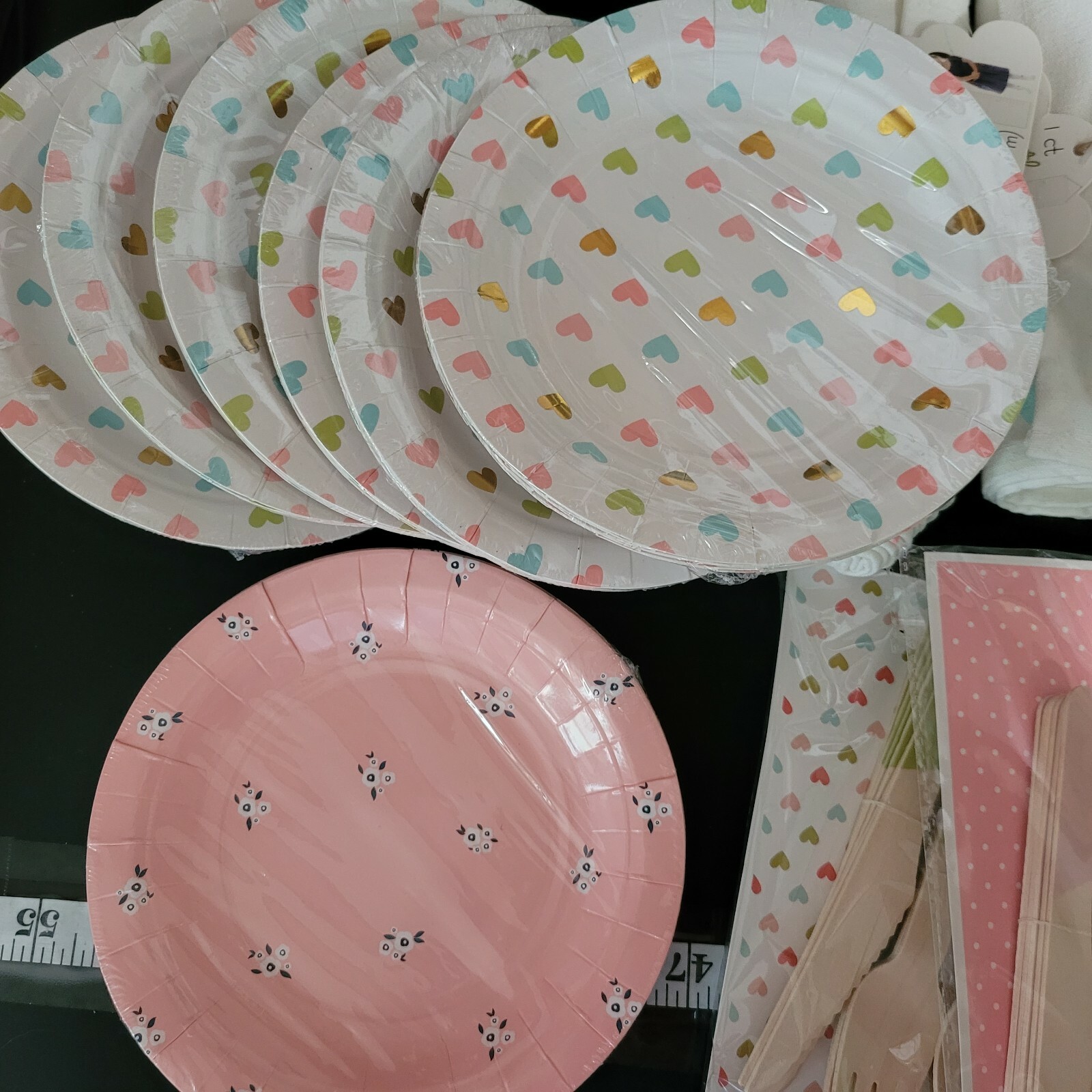 Baby Shower Gift Party Bundle Plates Cutlery Decoration Bags Growth Chart