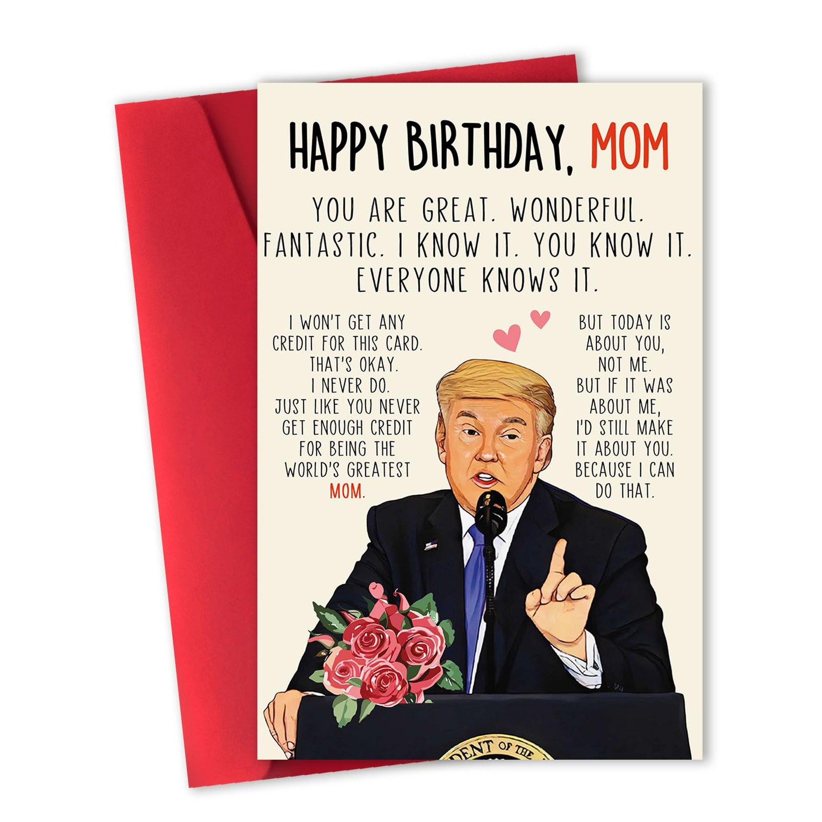 ACHICGIRL Funny Mom Birthday Card Gift From Son Daughter, ACH-135, ACH-135