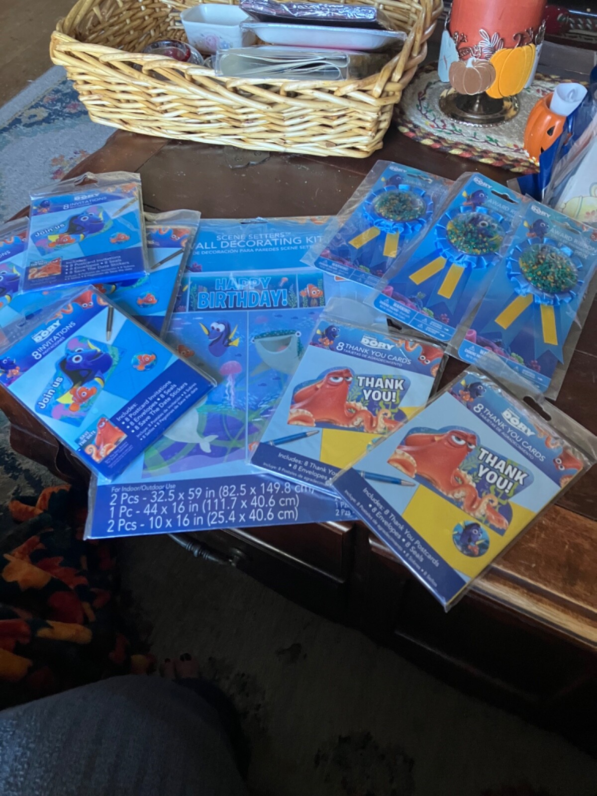 Disney Finding Dory Nemo Birthday party lot invitations thank you decorations