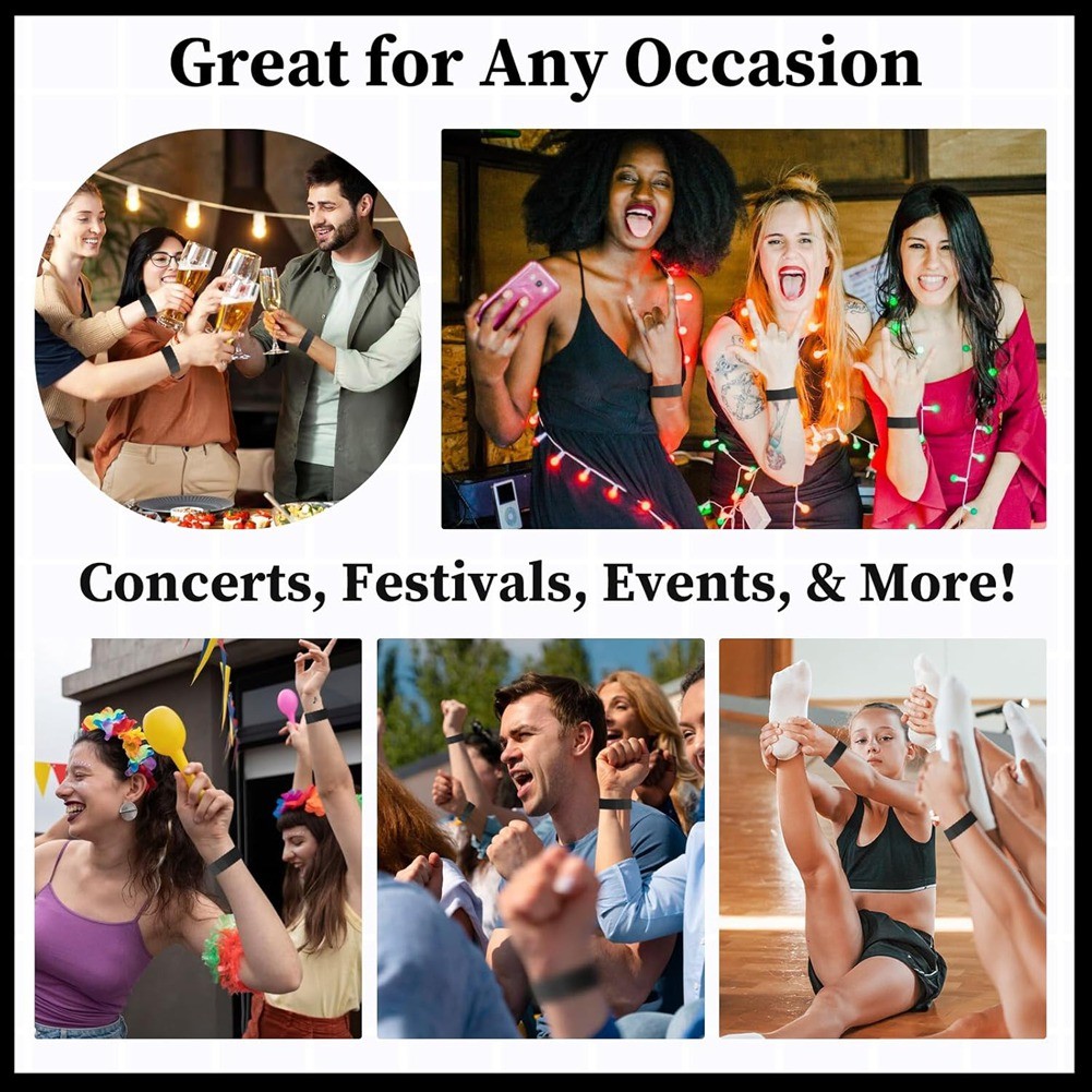 Bands for Events,200Pcs Party Wrist Bands Self-Adhesive Event Wristband7201