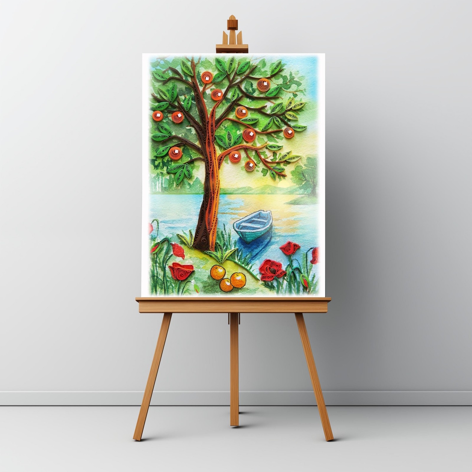 QUILLCRAFT Seasonal Greeting Card, Summer Viber 6 inches x 6 inches, Green