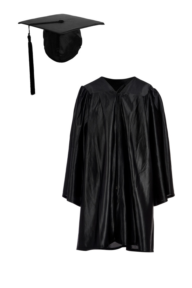 Childrens Graduation Gown & Hat Nursery 3-6 Years Colour Choir Costume With Cap
