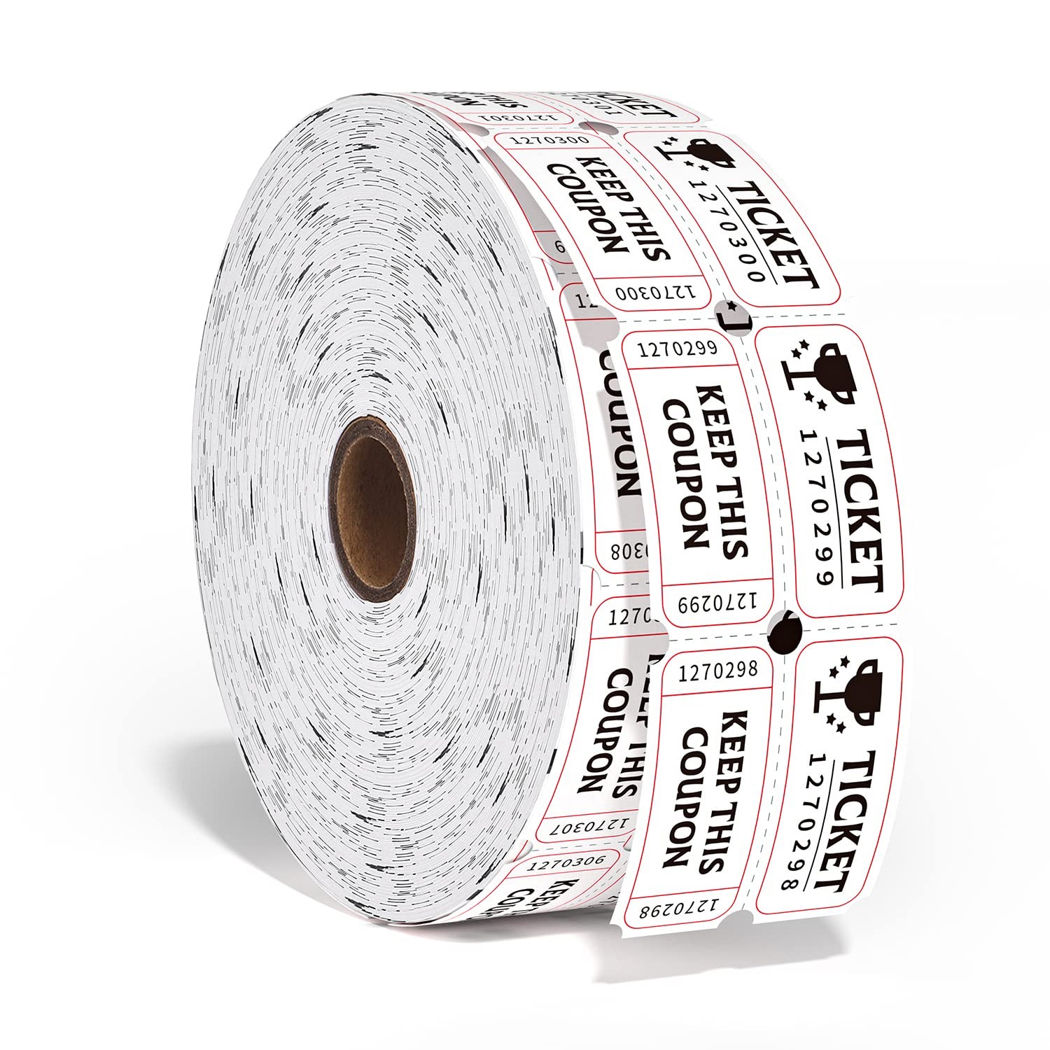 2×2 Inch 2000 Raffle Tickets Double Roll Event Entry Fundraiser Prize Ticket