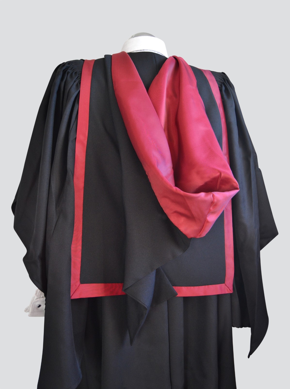 Graduation Gown And Full Hood Set University Bachelor Academic Fluted Robe