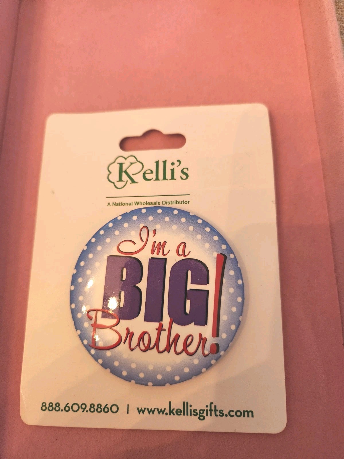 NEW BABY ” I Am A Big Brother” BROTHER PIN IDEAL GIFT FOR OLDER SIBLINGS NWT