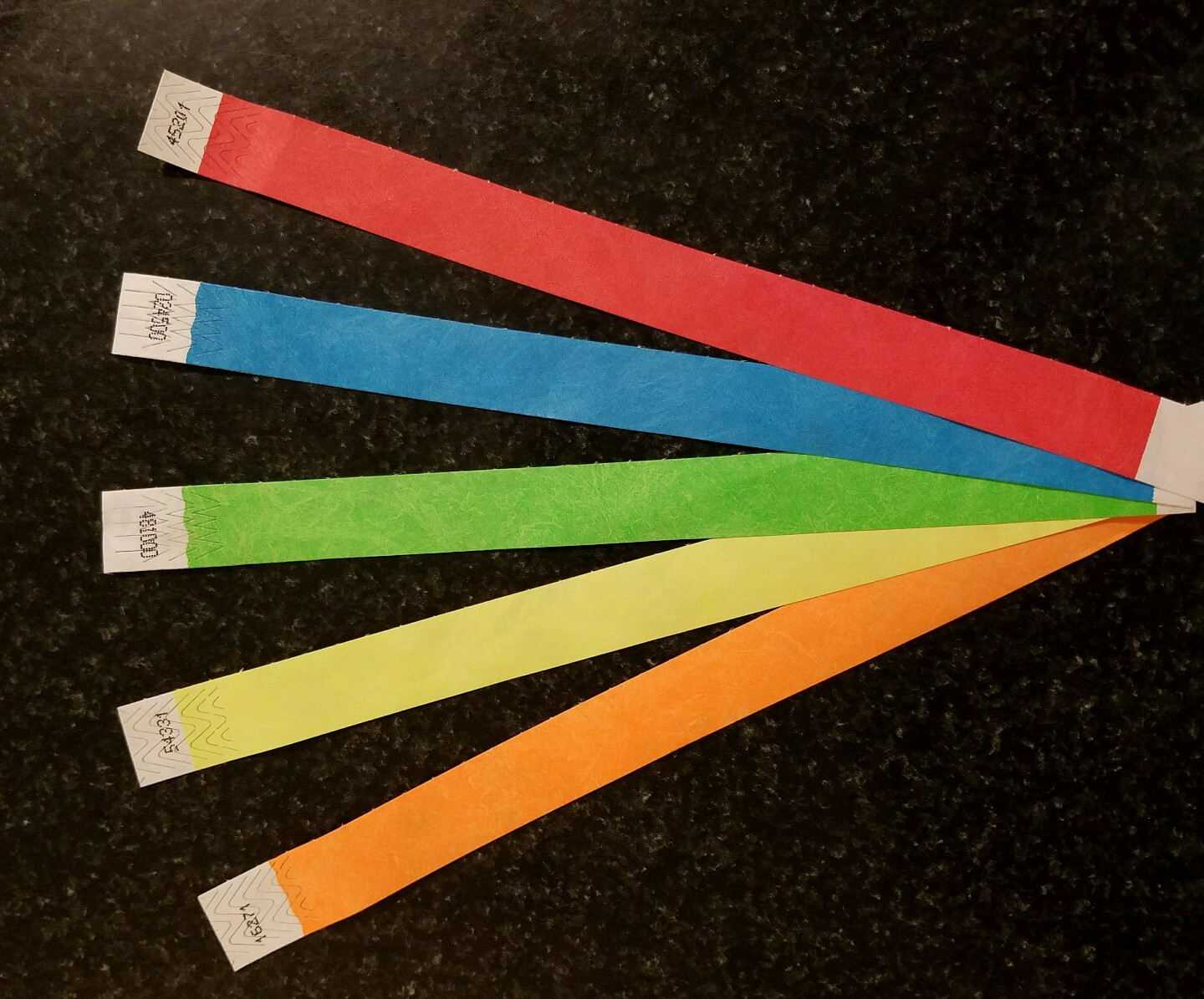 200 Tyvek 3/4″ Assorted Color Wristbands( 5 colors)