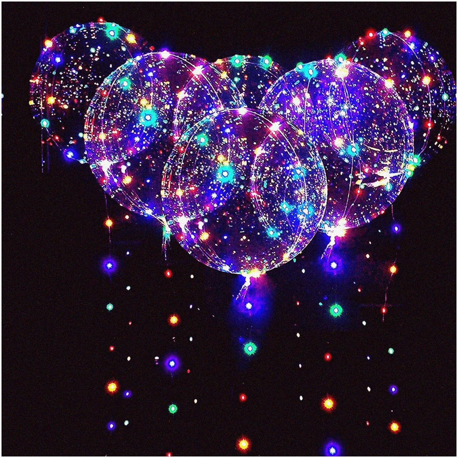 Glow Bubble Balloons 10 Pack 20 Inches