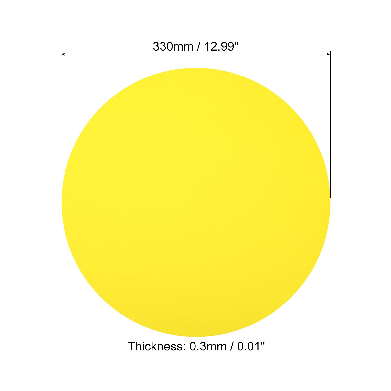 13-inch Round Cardboard Paper, 20 Pcs Blank Circles for DIY Craft Arts, Yellow