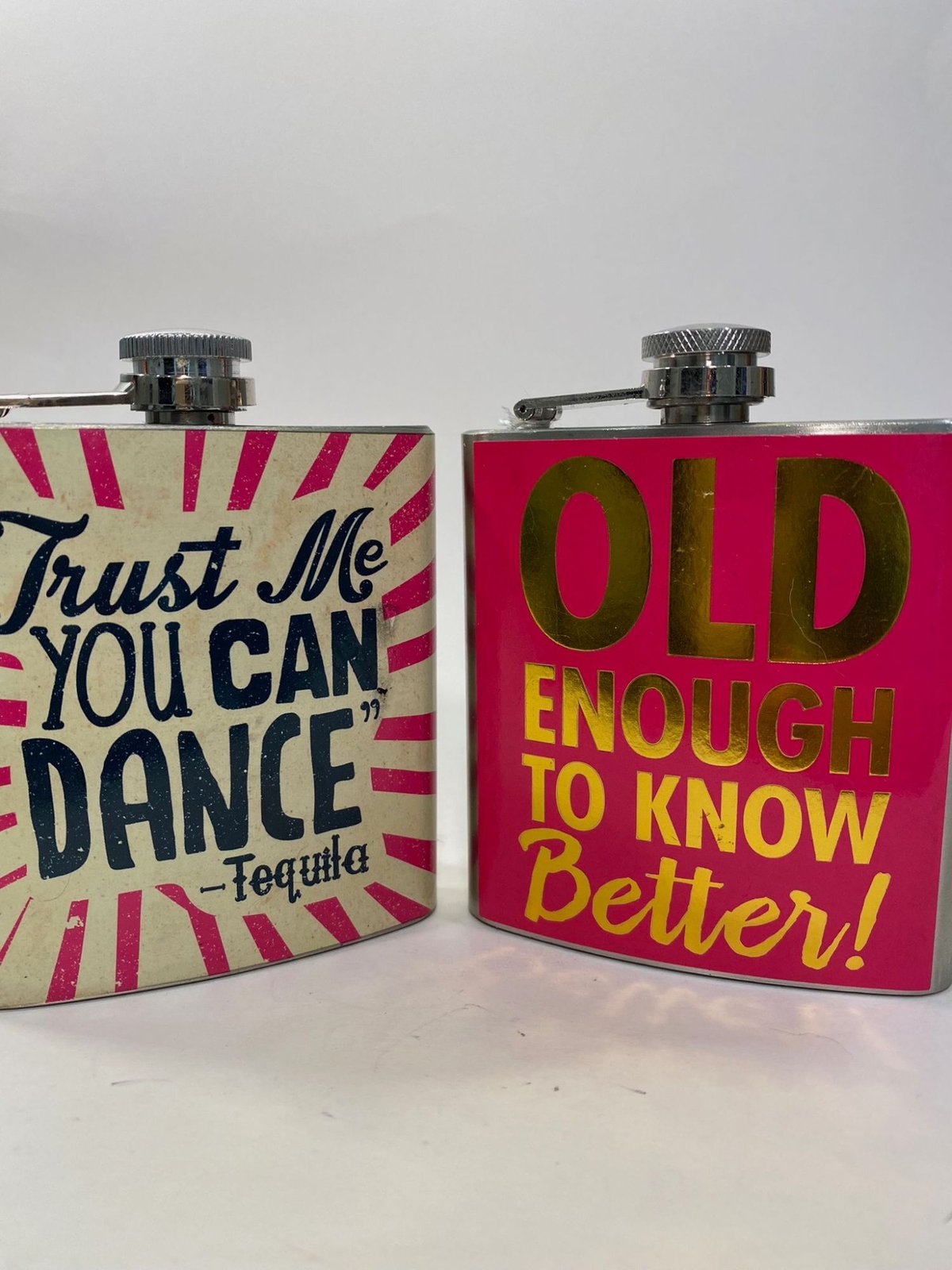 Old Enough to Know Better Metal Flasks 6 oz/Set of 2 by Amscan