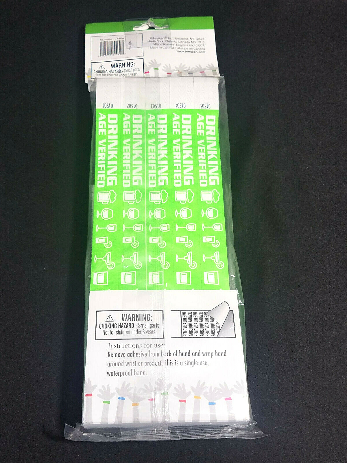 Event Wrist Bands With Neon Colors Sealed & Numbered Per Band