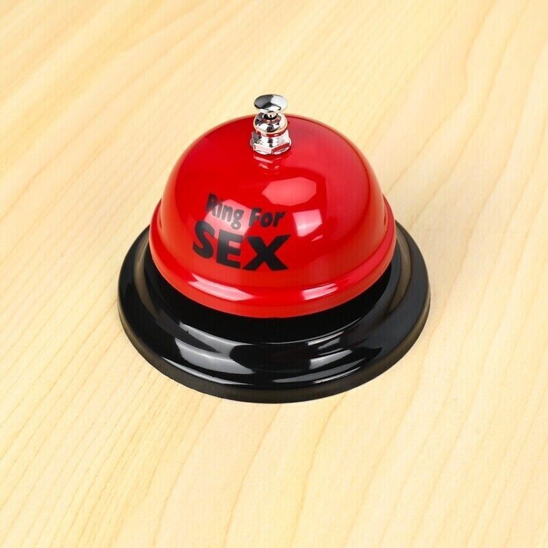 RING FOR SEX BELL – Red Hot Bedroom Office Desk Gag Joke Bar Man Cave Kitchen