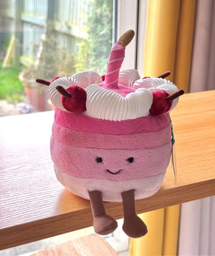 Food Stuffed Doll Cherry Cake With Tags Plush Toys Gifts