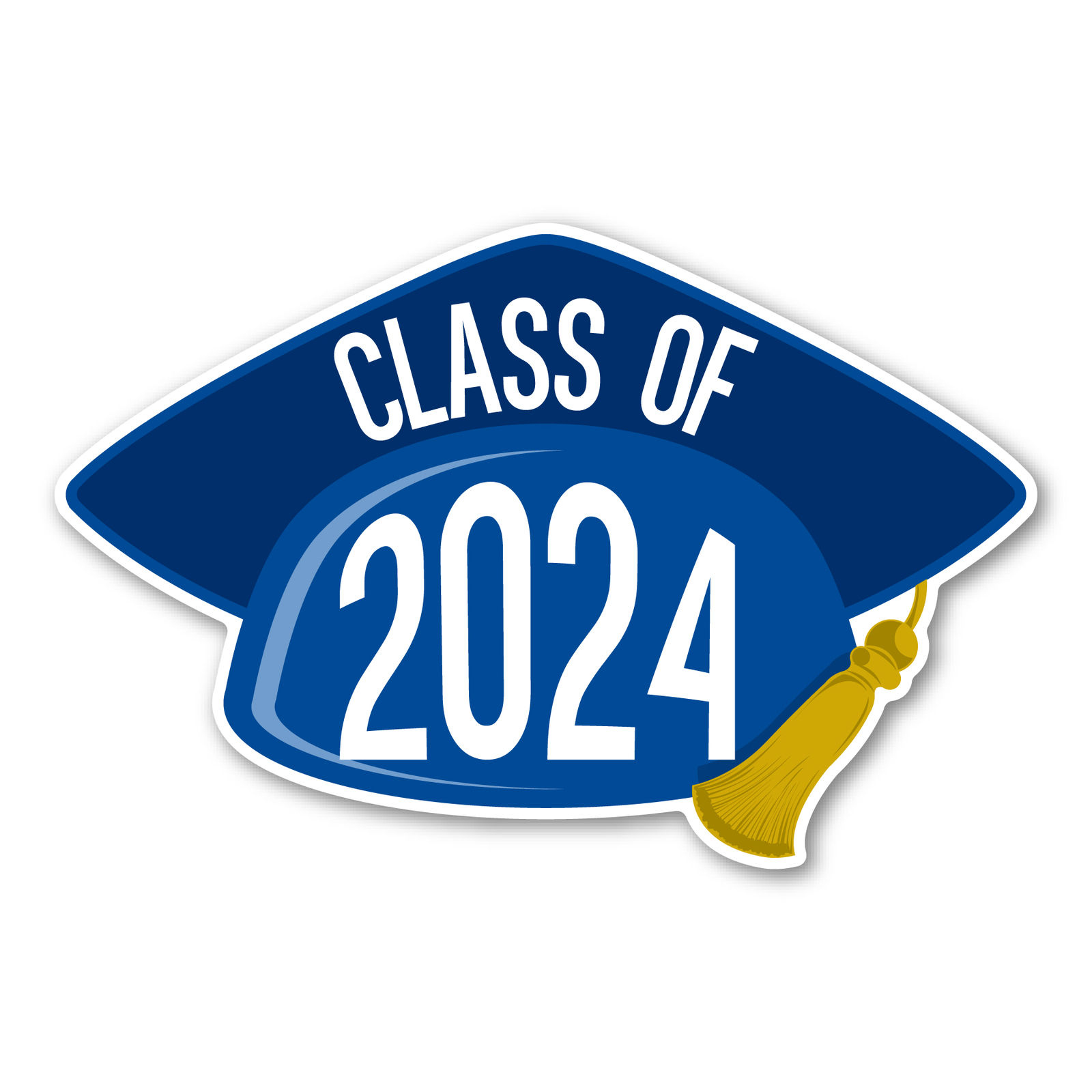 2024 Blue Grad Cap Magnet