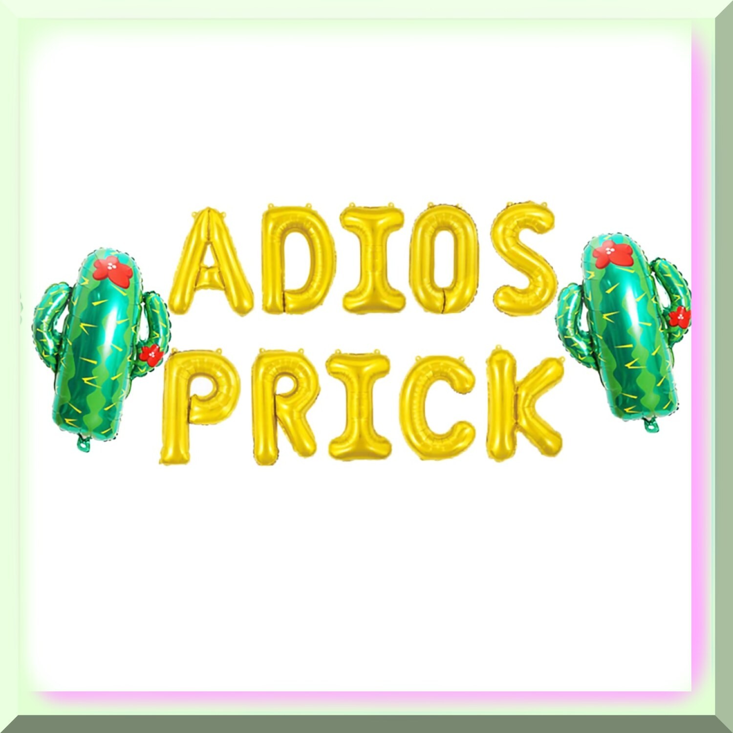 Divorce Celebration Kit with 16″ Gold Adios Prick Balloons