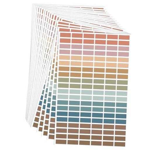 3000 Pieces Colored Label Sticker in 10 Colors,1 x 1 X 2/5 Inch Morandi Color