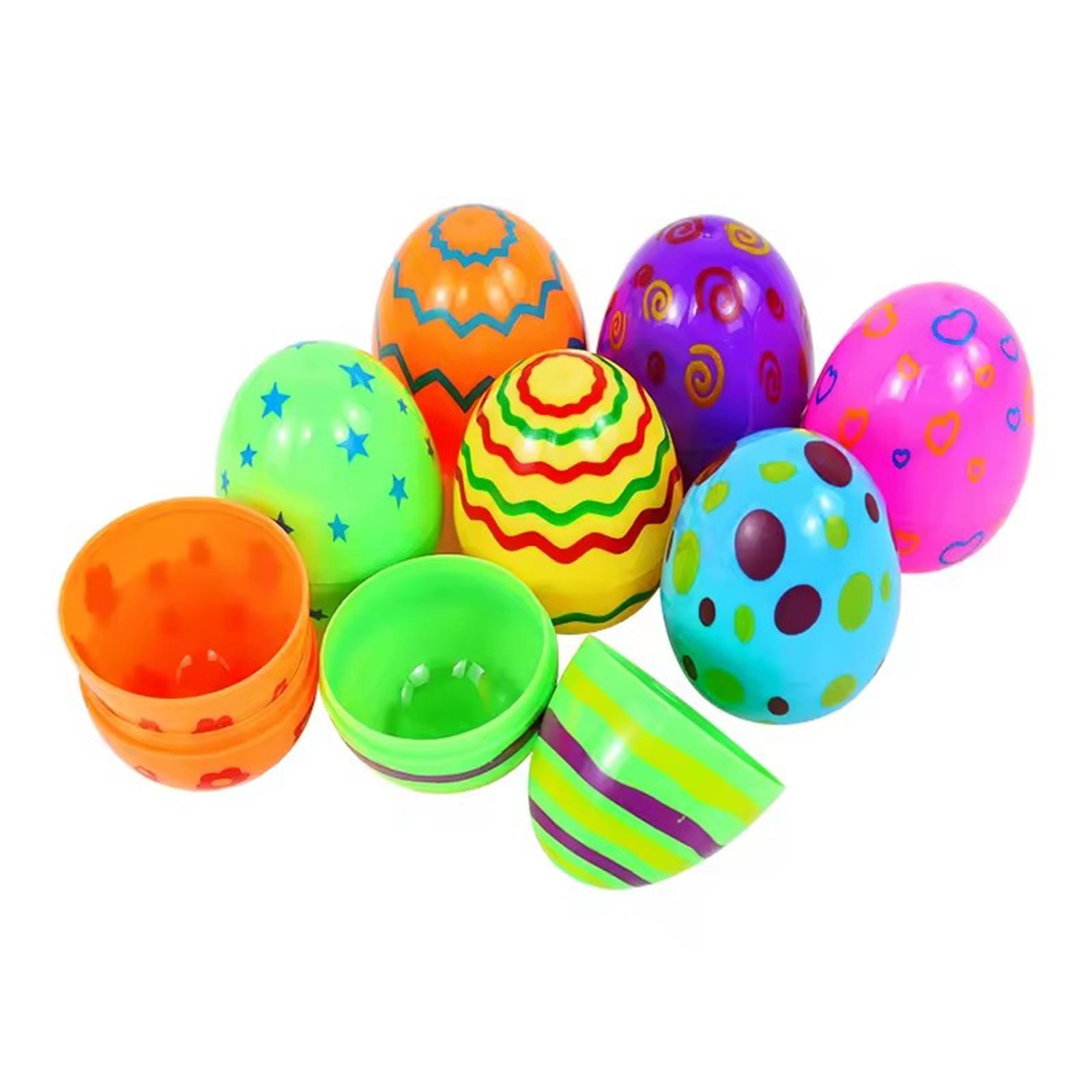 24 Pieces Fillable Easter Eggs Ornaments Colorful Multipurpose for Easter