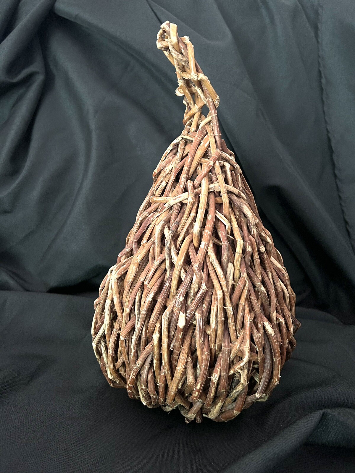 Natural Woven Twig Pear Home Decor Large 11.5” Rustic Gourd