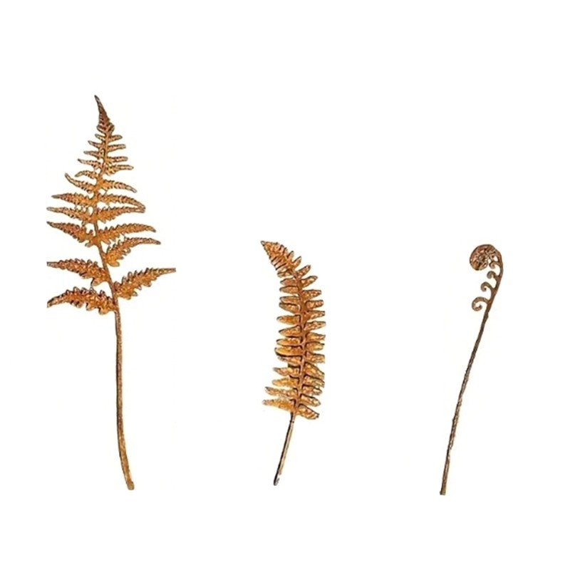 Artificial Fern Leaves Statue Plant Stake for Spring Outdoor Parterre Decors