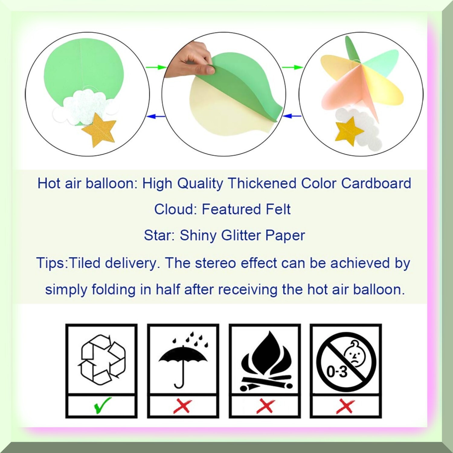 Large Pink Hot Air Balloon Decorations Set