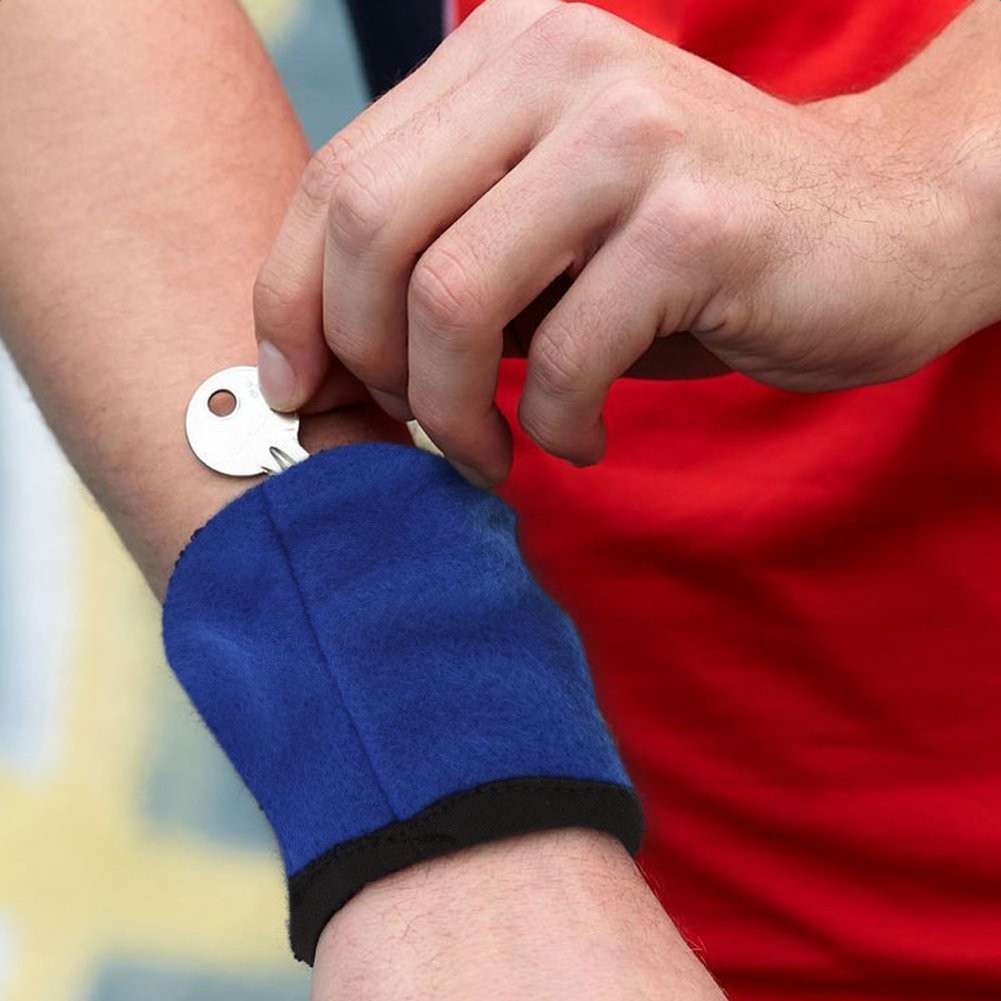 Wristband Wallet, Sports Thick Sweatband with Zipper Pocket for Running…