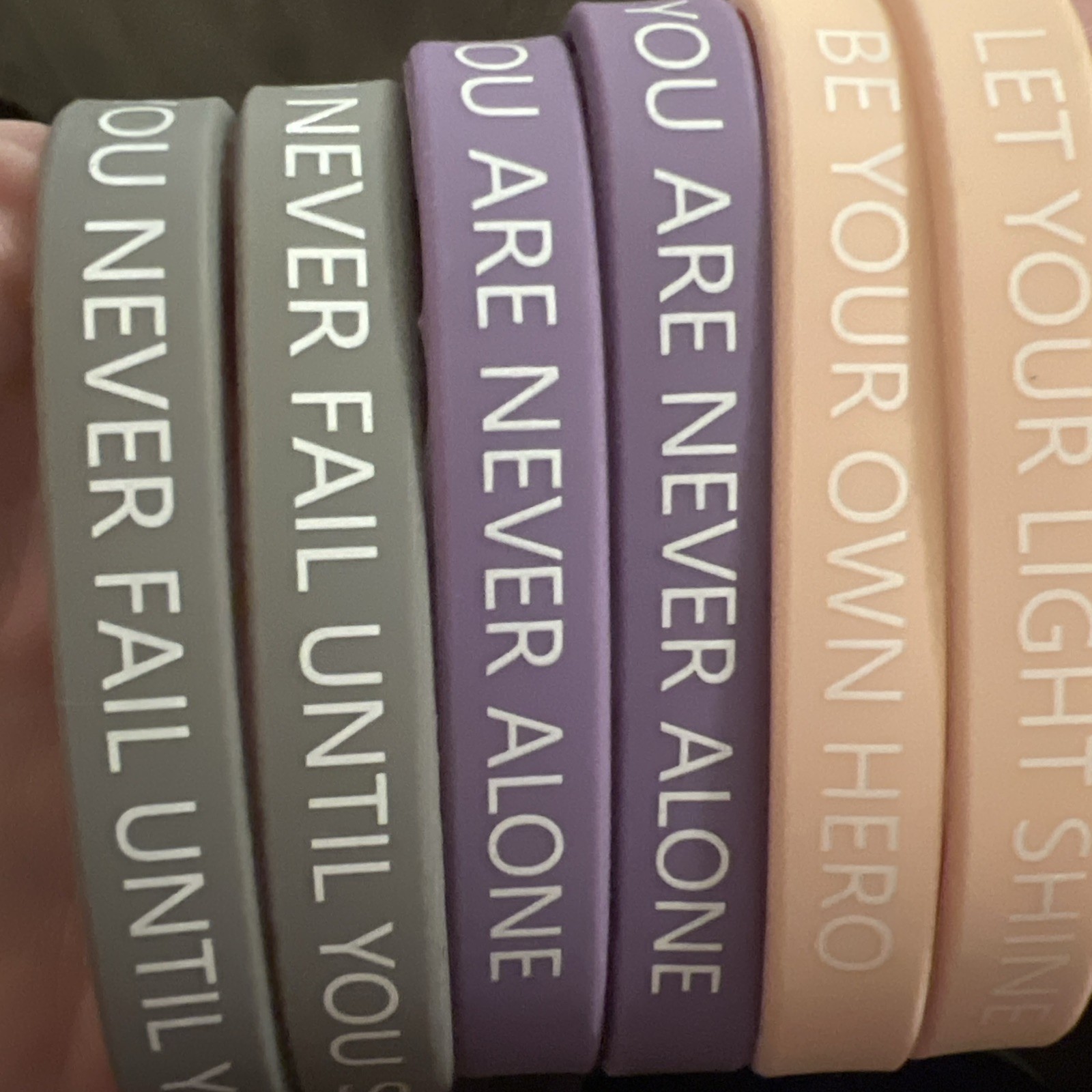 12 Pcs Inspirational Rubber Bracelet Motivational Quote Silicone Colorful