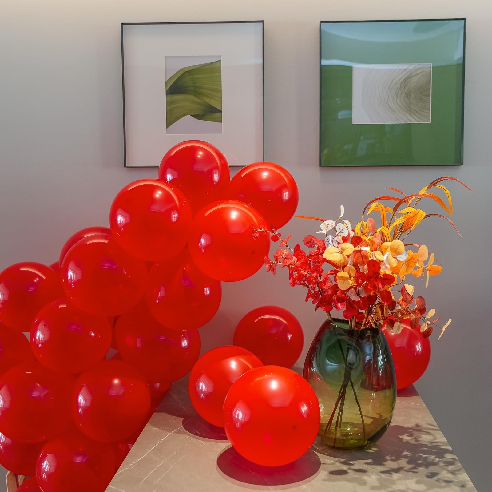 100pcs Red Balloons, Helium Quality 12 inch Red Latex Party Balloon for Birth…