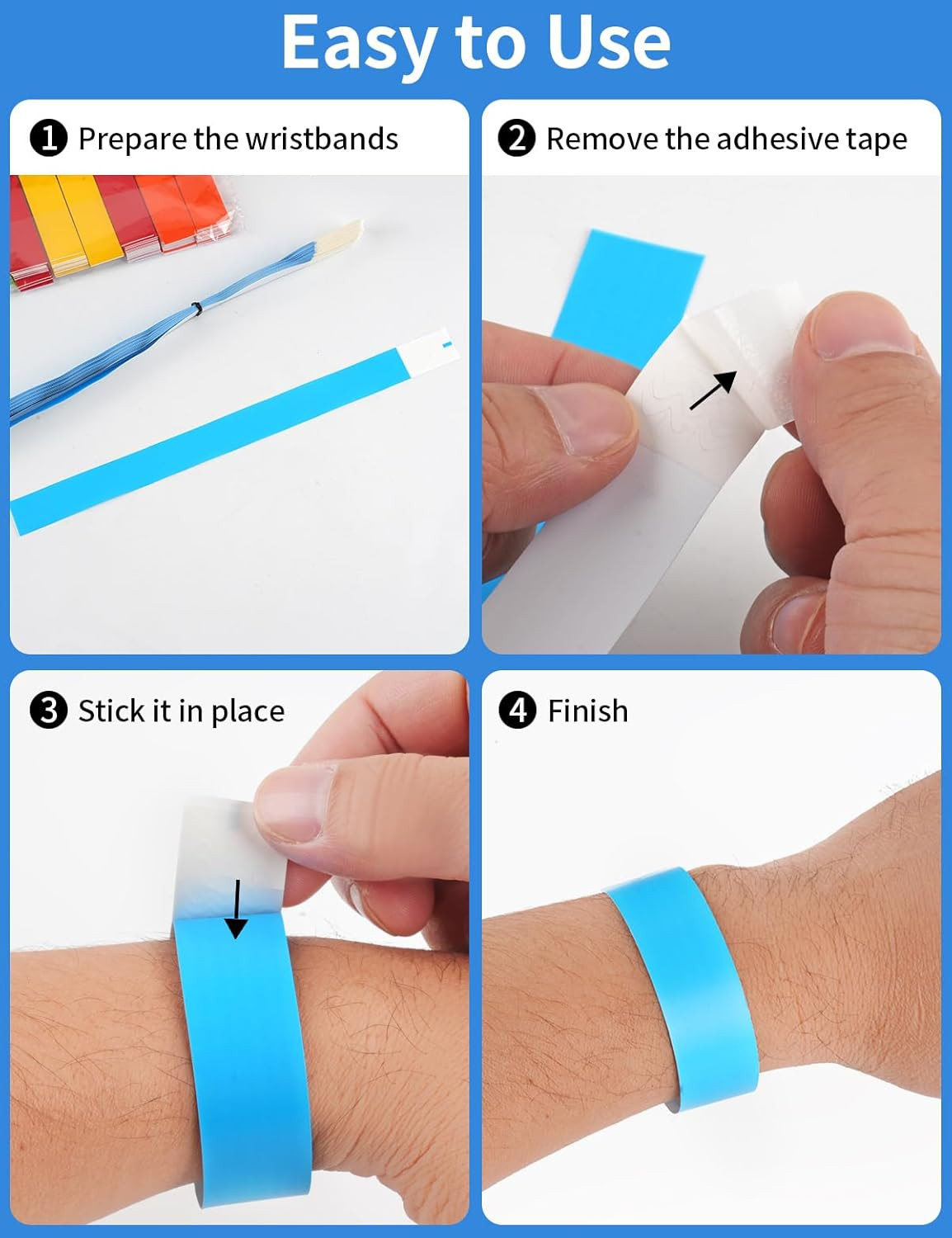 Custom Paper Wristbands Events Security Paper Bracelets Personalise Event Club