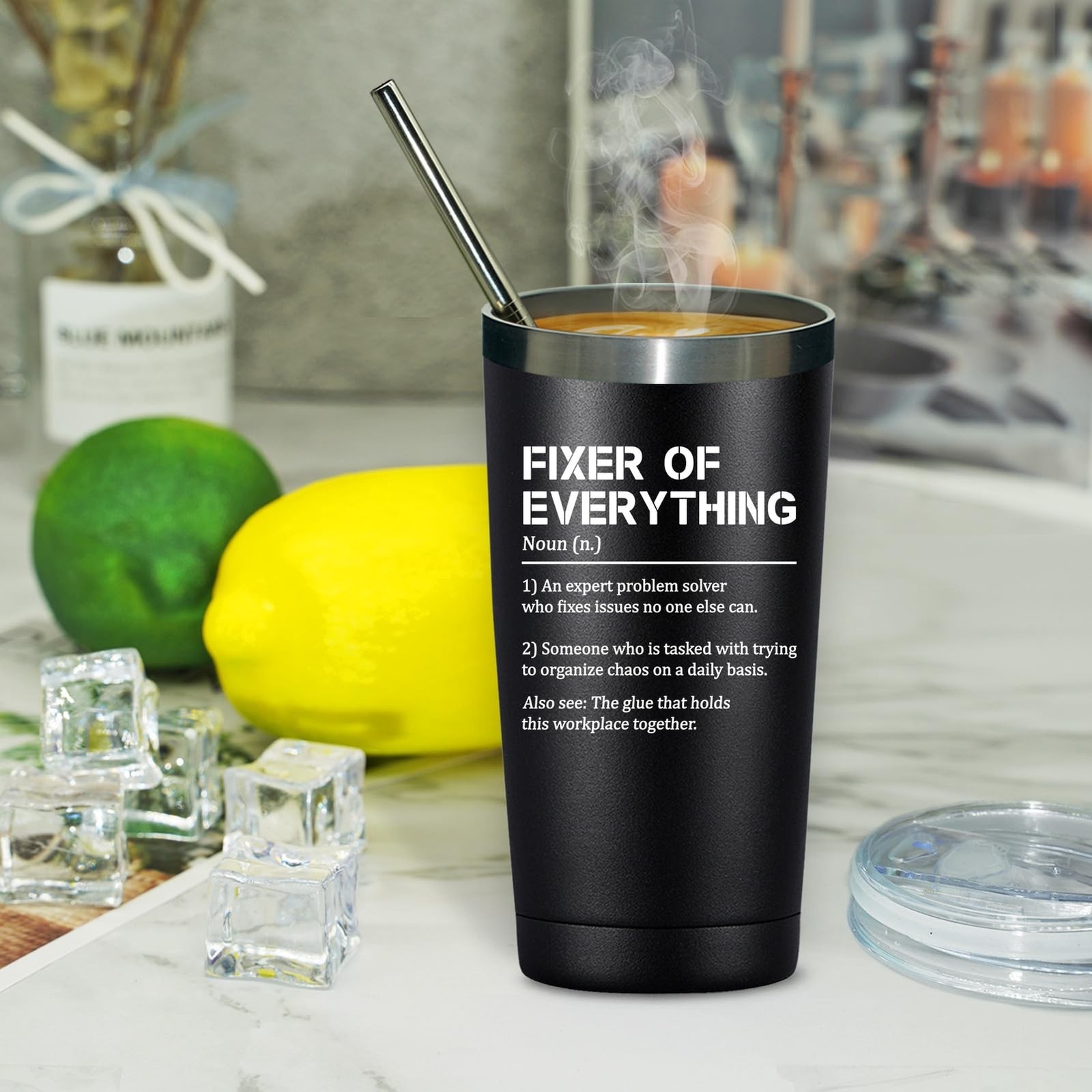 Grifarny Thank You Gifts for Men – Fixer of Everything Tumbler Cup 20 oz – Bo…