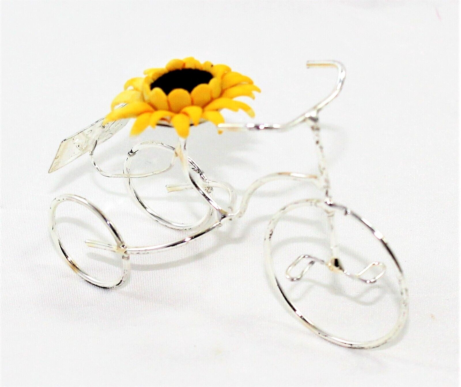 2 Birth Celebration Anniversary Silver Tricycle With Sunflower